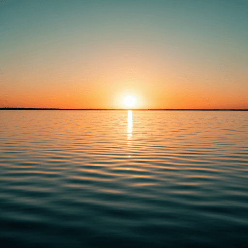 Sunset over the horizon, evoking the quiet moments between appointments